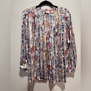 Liz Claiborne Colorful Patterned Blouse
